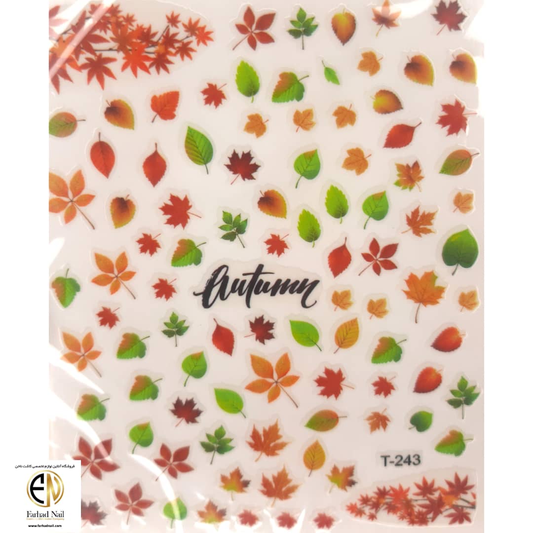 استیکر روسی طراحی ناخن T243