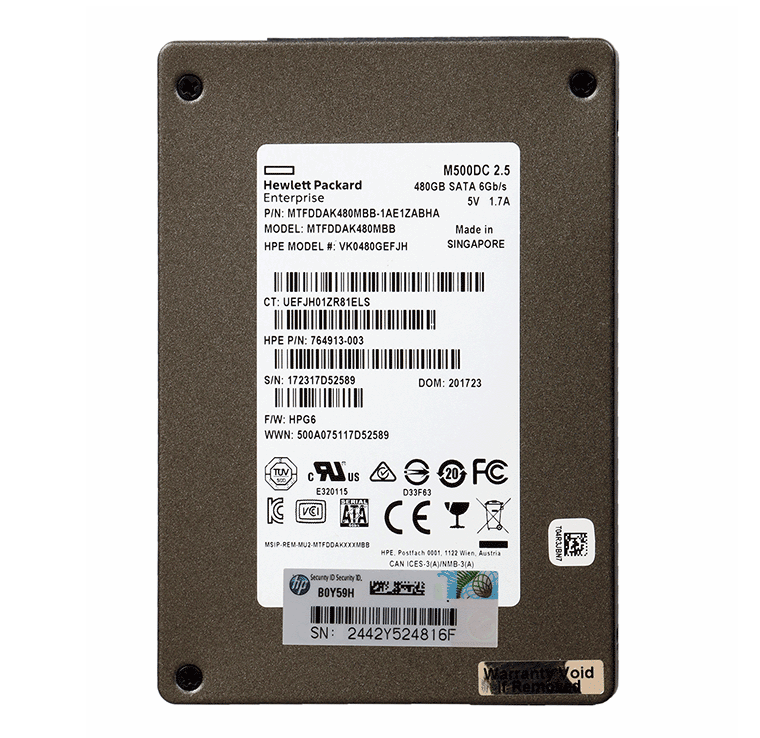 اس اس دی اینترنال اچ پی Read Intensive SATA با ظرفیت 480 گیگابایت