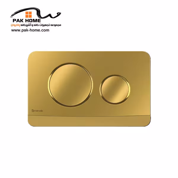 کلید فلاش تانک توکار ایمن آب مدل پلنت (طلایی مات)