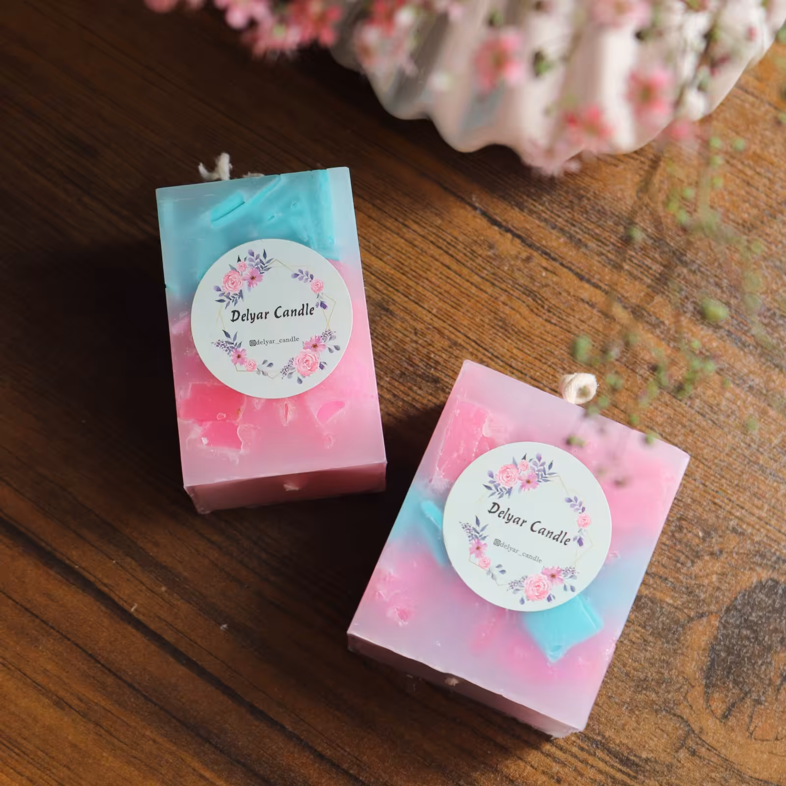 شمع خرده شیشه مکعبی (کوچک)