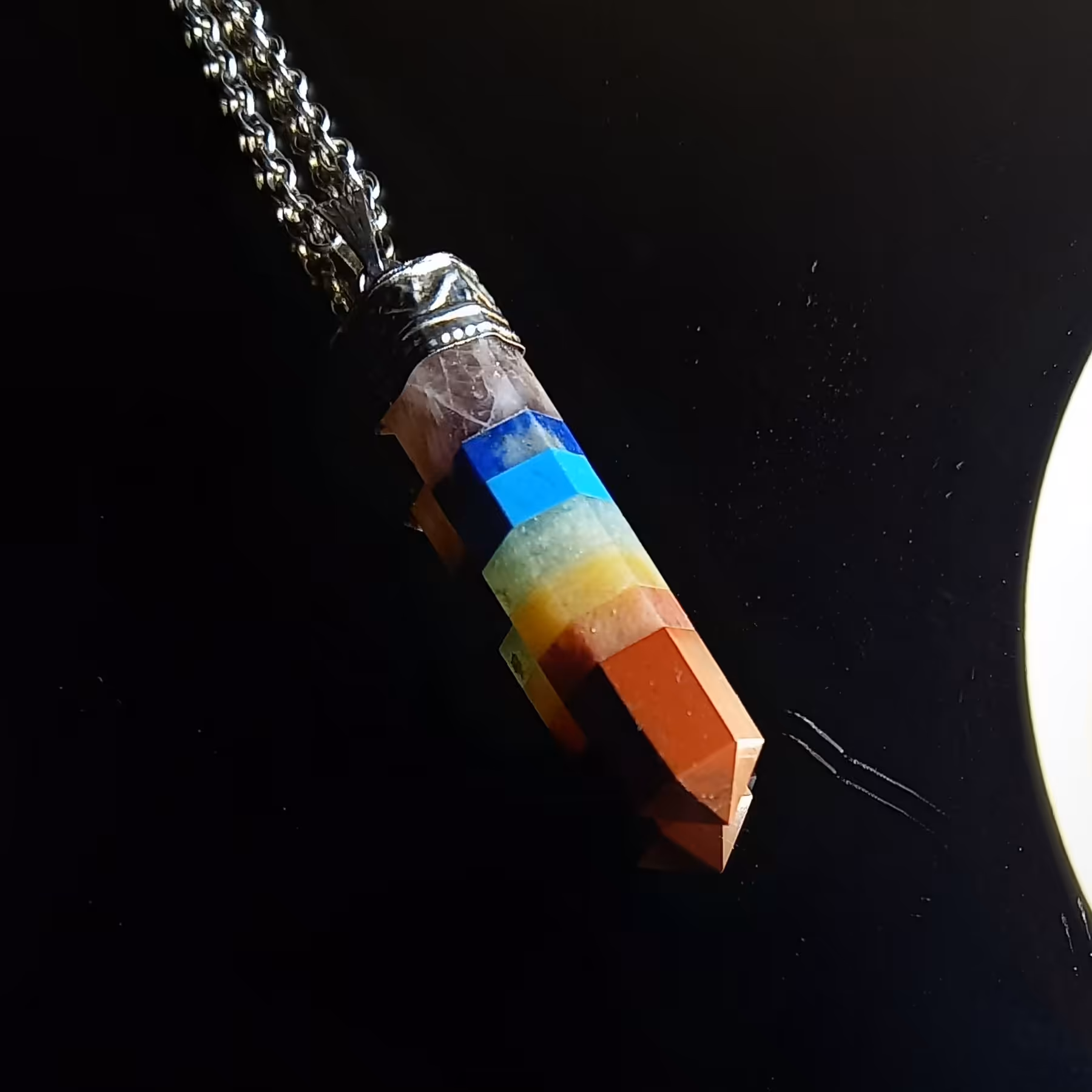 گردنبند هفت سنگ معدنی اصل