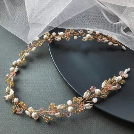 ریسه ترکیبی منجوق طلایی و گندمی