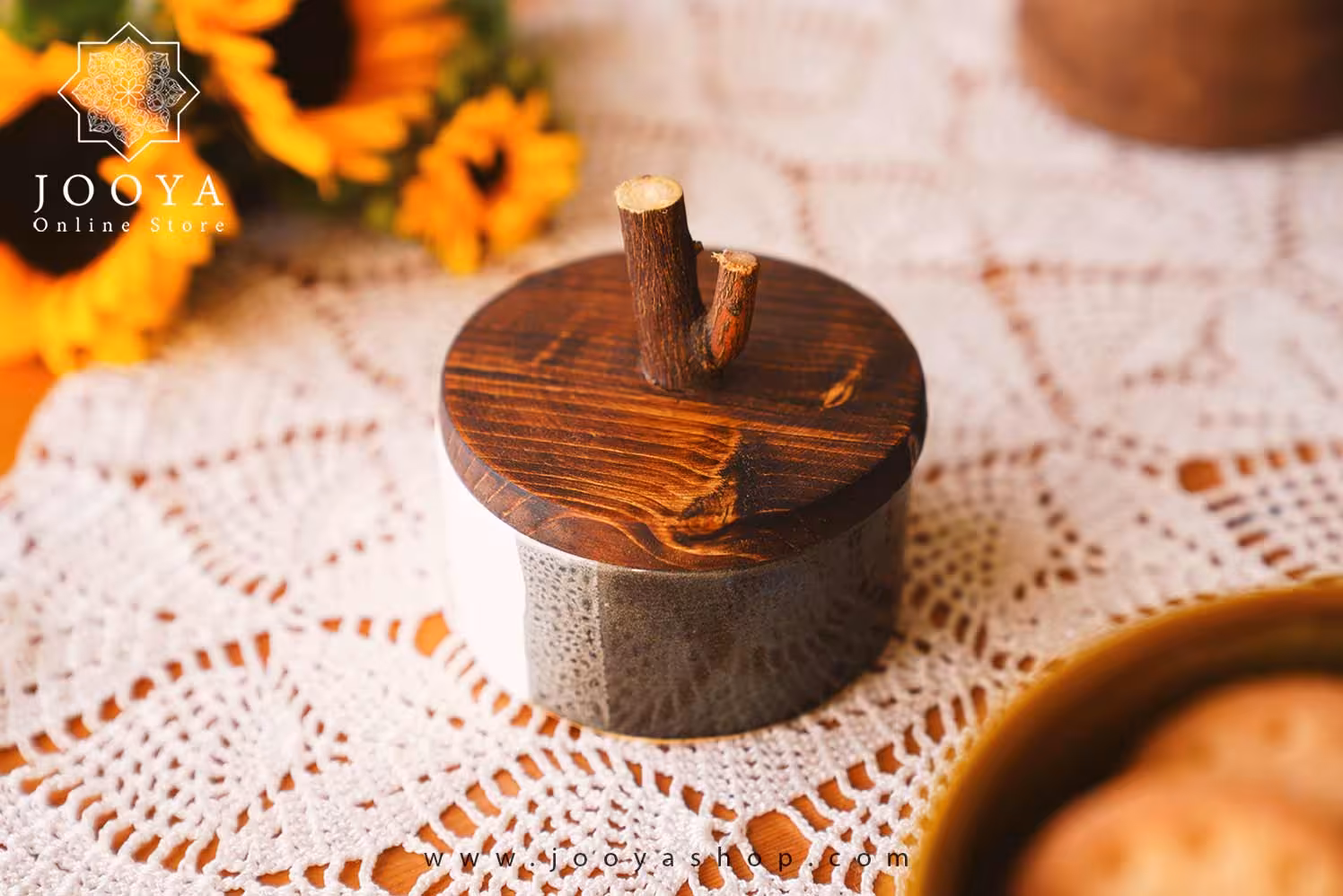 بانکه سرامیکی درب چوبی میا