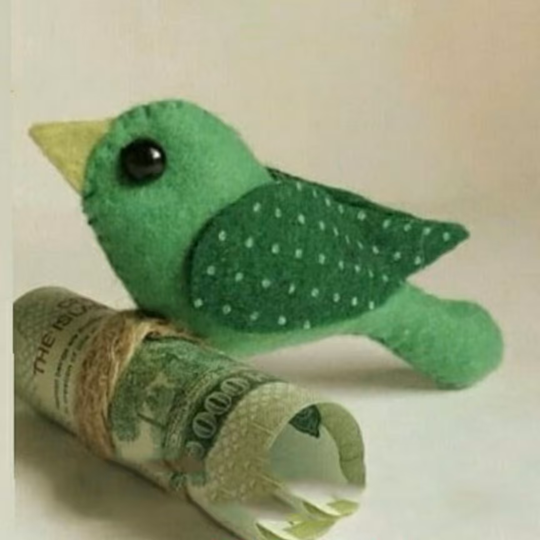 گیفت-هدیه-یادگاری-عیدی عید غدیر مدل پرنده نمدی سبز