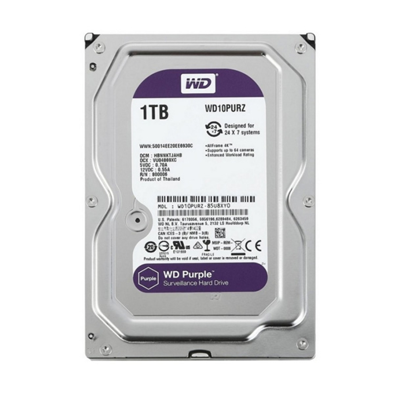 هارد دیسک اینترنال وسترن دیجیتال مدل WD1T ظرفیت 1 ترابایت