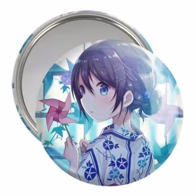 آینه جیبی خندالو مدل دختر انیمه ای کد 18100