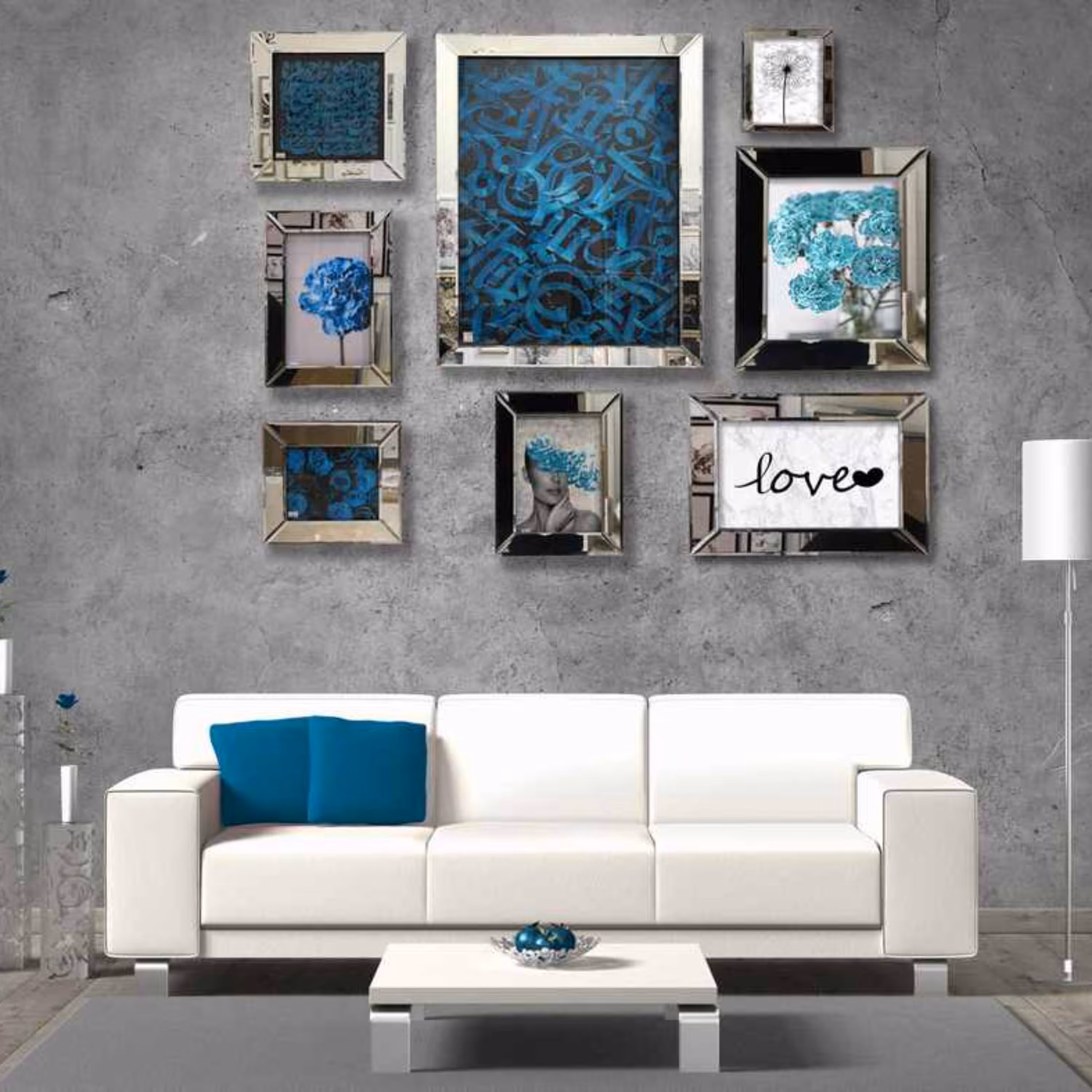 تابلو مدرن قاب آینه کد 4 گروه تولیدی بکلیت