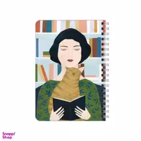 دفترچه یادداشت بامبیلیپ مدل کتابخانه و گربه کد 7532515