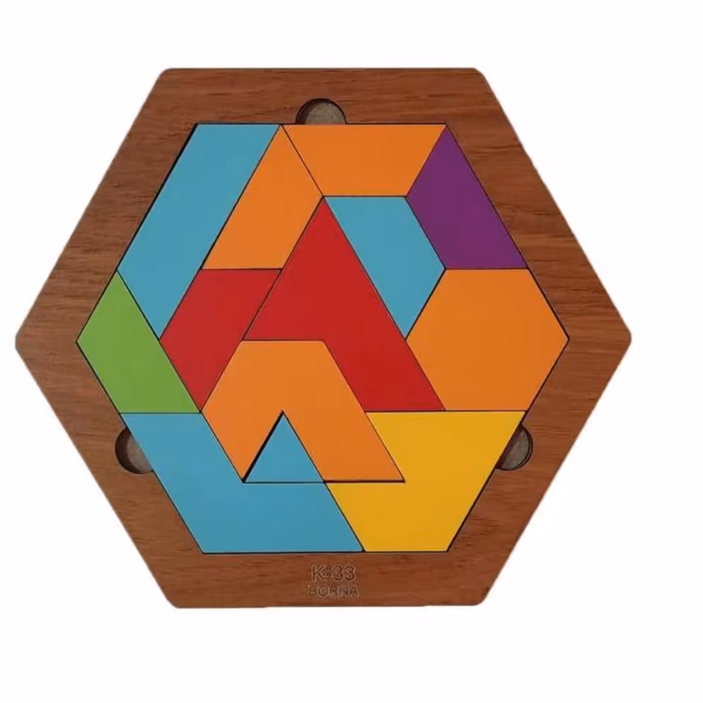بازی فکری و آموزشی مدل پازل شش ضلعی کد k-33
