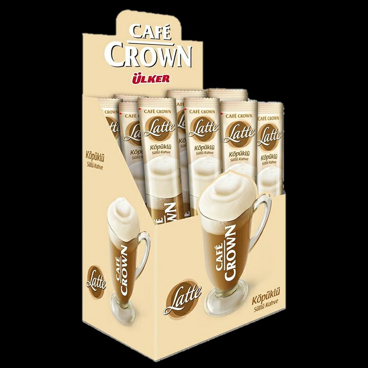 ساشه کافه لاته فوری با کف زیاد 24 عددی کافه کراون اولکر ulker CAFE CROWN latte