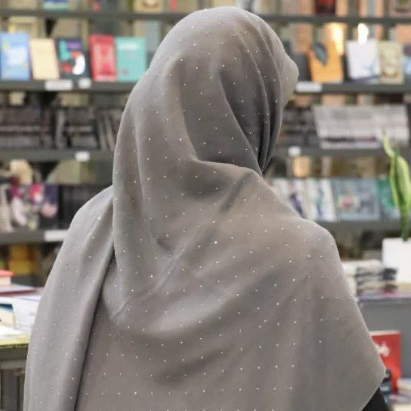 روسری نخ  اسلپ طوسی روشن