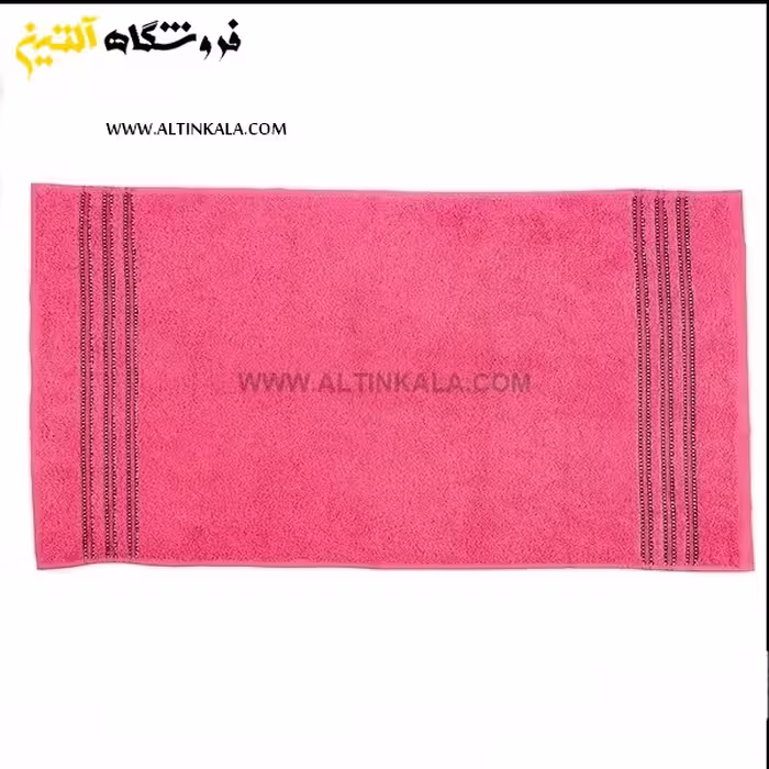 حوله دستی برق لامع طرح لوگانو صورتی 90×50