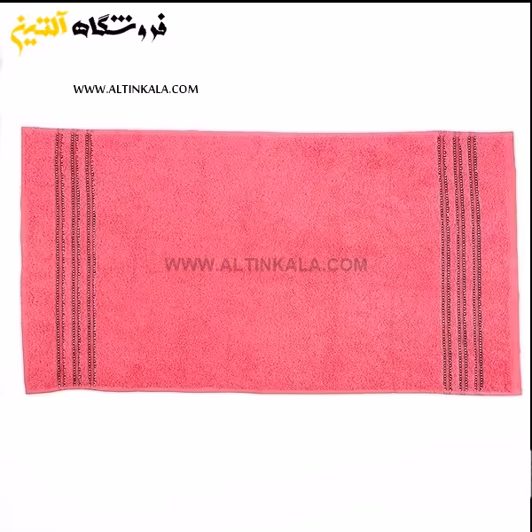 حوله دستی برق لامع طرح لوگانو صورتی 90×50