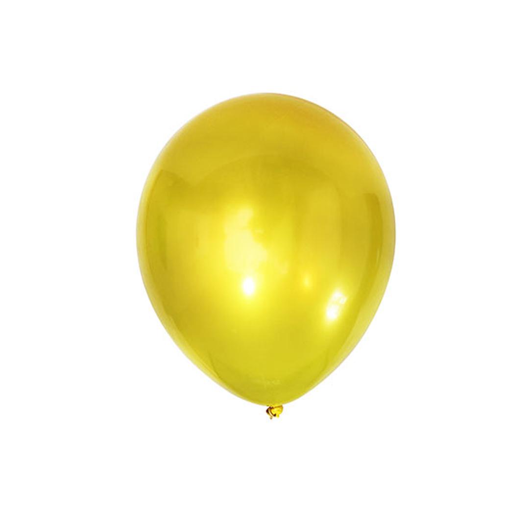 بادکنک لاتکس زرد کریستالی دوبل