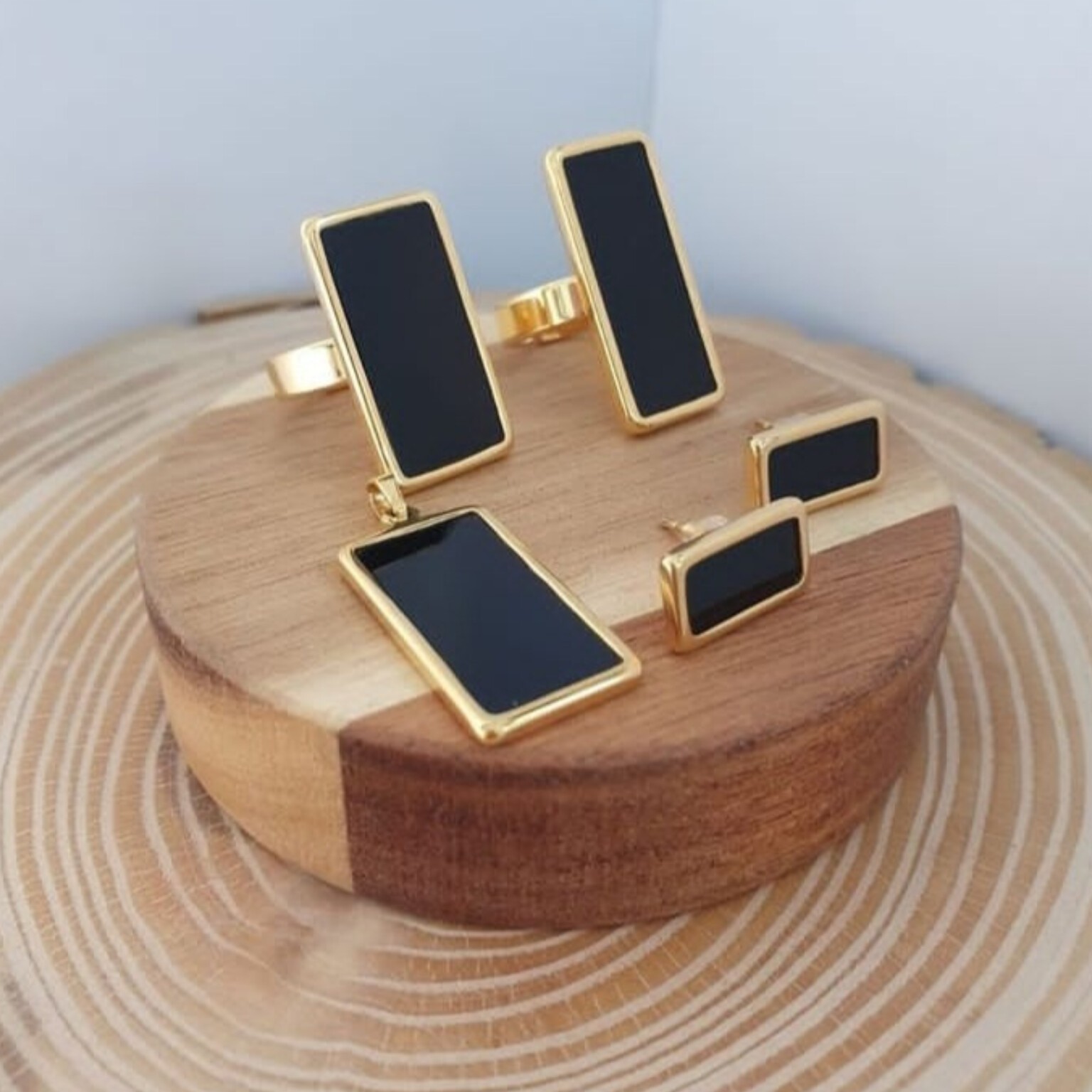 نیم ست استیل و سنگ زنانه