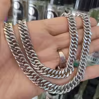 زنجیر کارتیر استیل مردانه10میل 58سانتی رنگ ثابت باکیفیت عالی