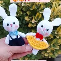جاسویچی خانوم واقای خرگوش دستباف ناری