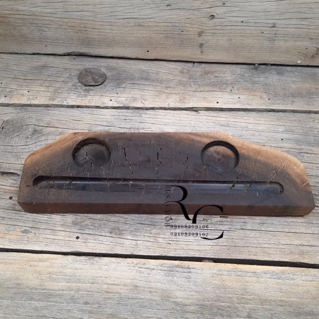 جاعودی و جا شمعی  دفرمه چوبی کد 186