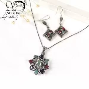 نیمست نگین کبود نقره ایتالیا کد7814