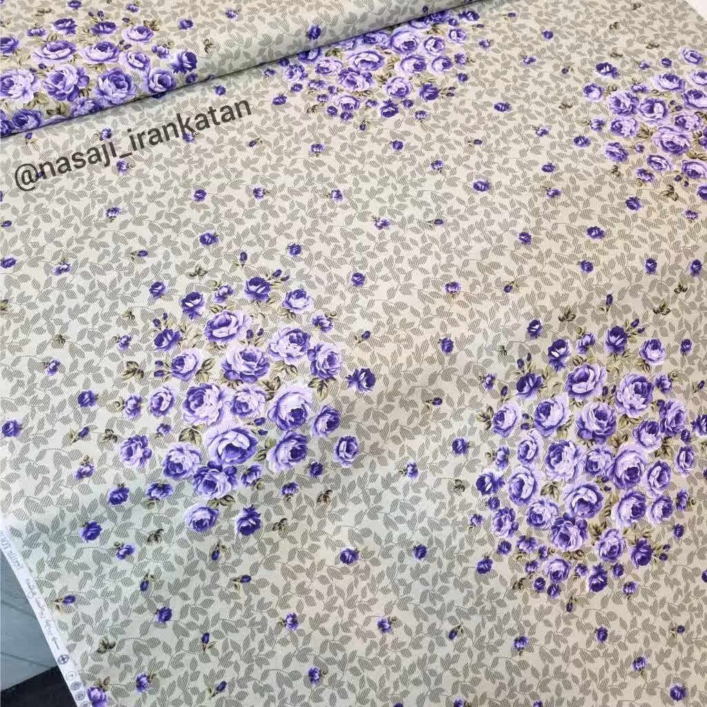 پارچه ملحفه تترون تافته گلدار عرض 2متر  فروشگاه نساجی کتان