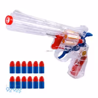 تفنگ اسباب بازی هفت تیر پوکه پران تک و عمده