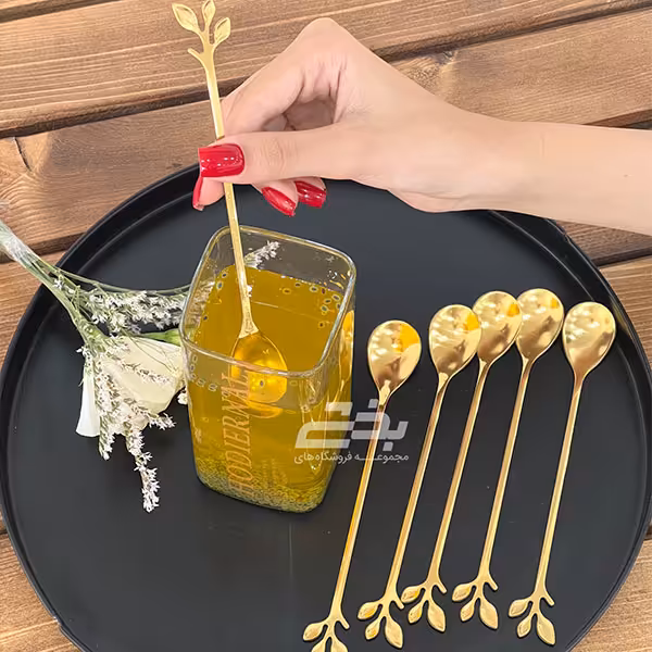 قاشق شربت طرح برگ