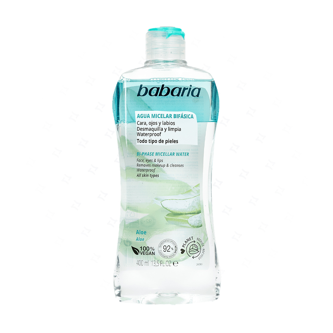 قیمت و خرید میسلار واتر دو فاز باباریا مدل Aloe Vera حجم 400 میلی لیتر ⚡ اصل