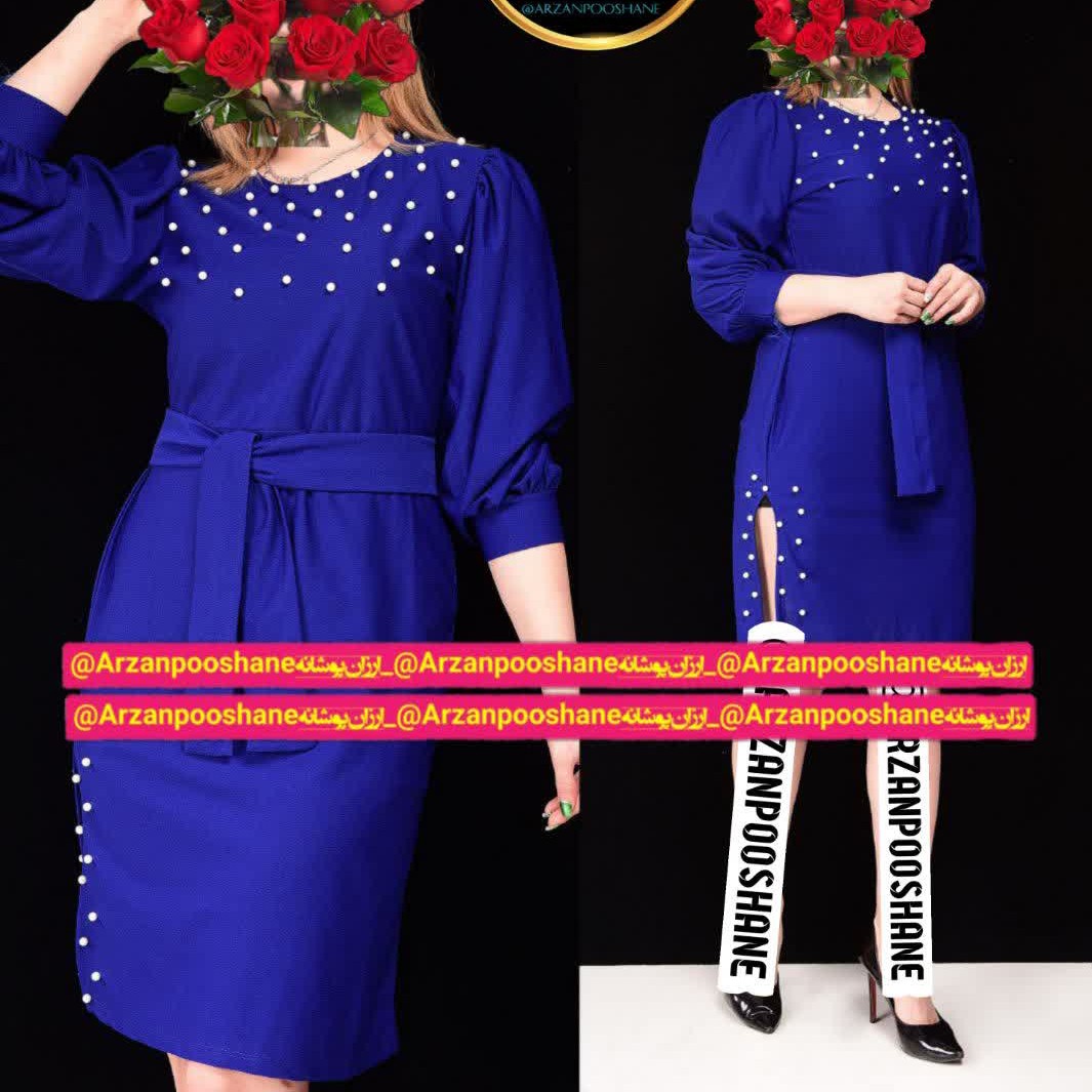 تونیک مرواریدی کمر بندی