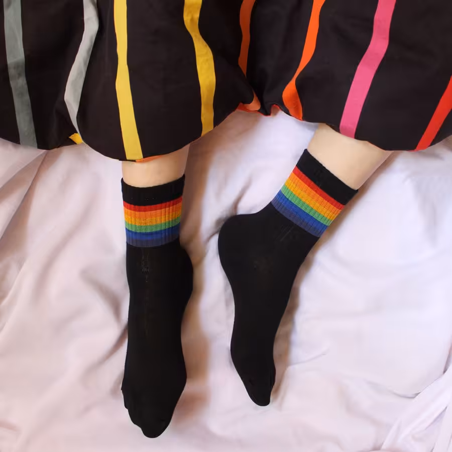 جوراب کش انگلیسی رنگین کمان