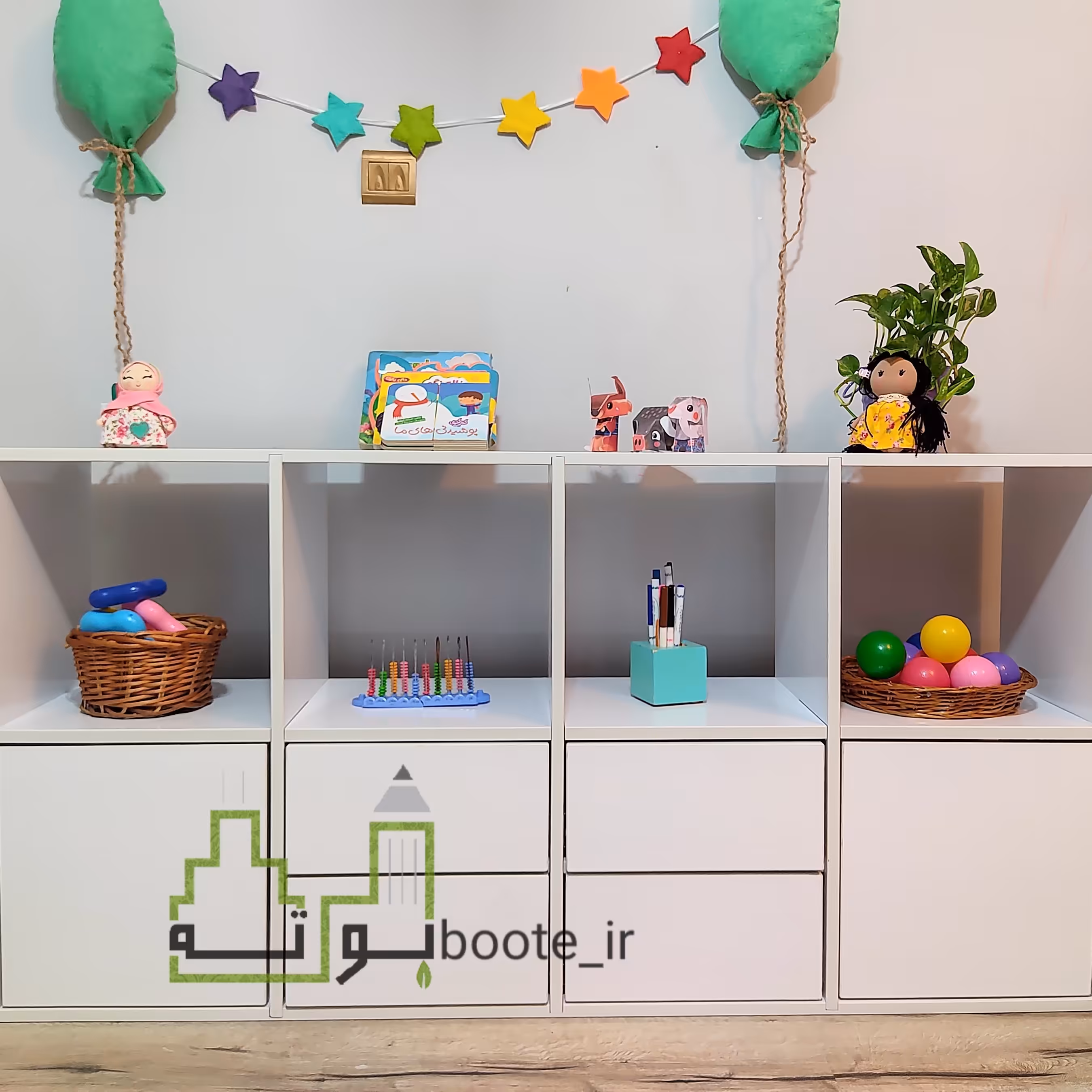 کمد کتابخونه جادار  شیک با کیفیت  ام دی اف ارسال از رشت (پس کرایه)