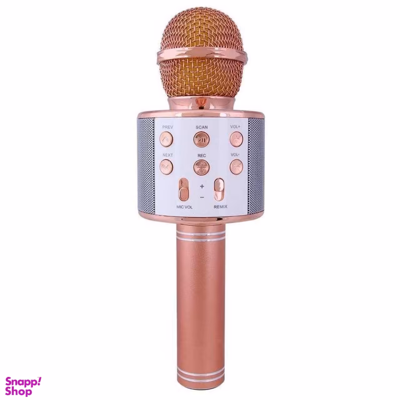 میکروفن بلوتوث اسپیکردارمدل ws-858 رنگ رز گلد