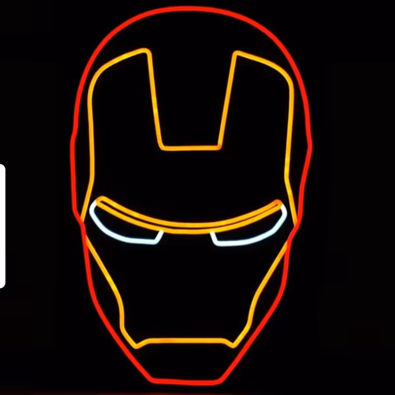 تابلو نئون طرح Iron man مرد آهنی