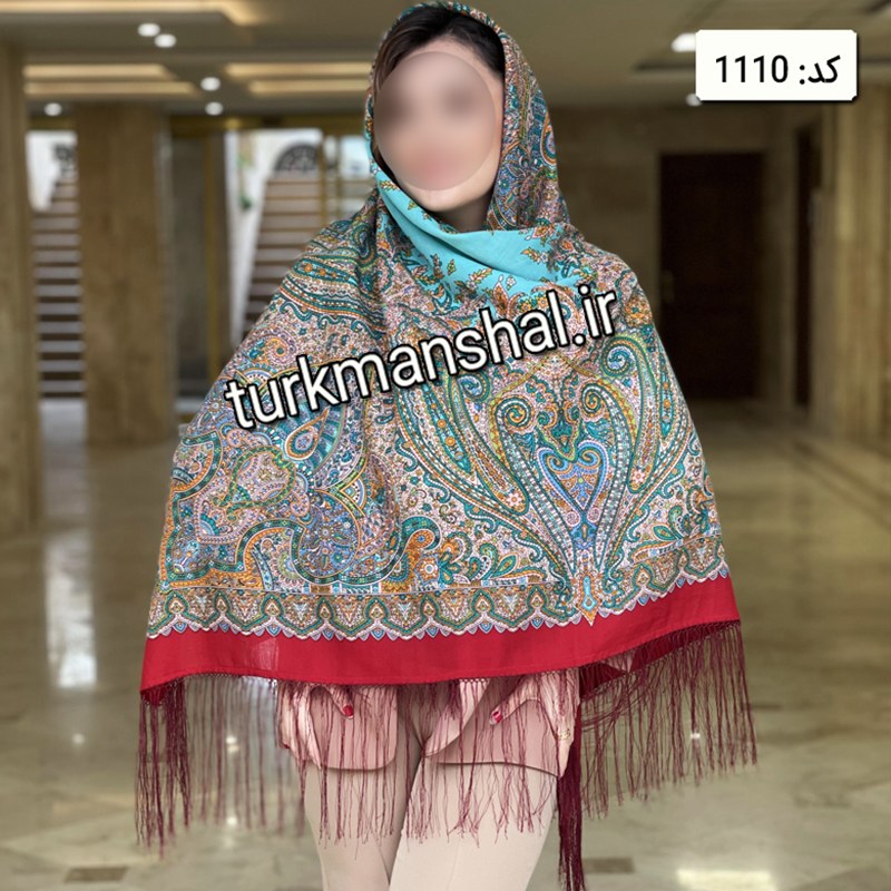 روسری ترکمن ابریشمی (ایتالیایی) کد 1110