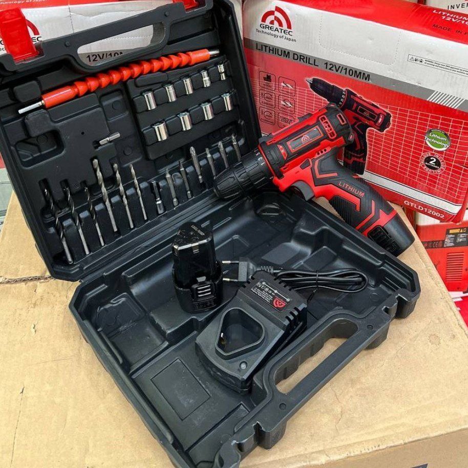 دریل شارژی صنعتی جعبه کامل