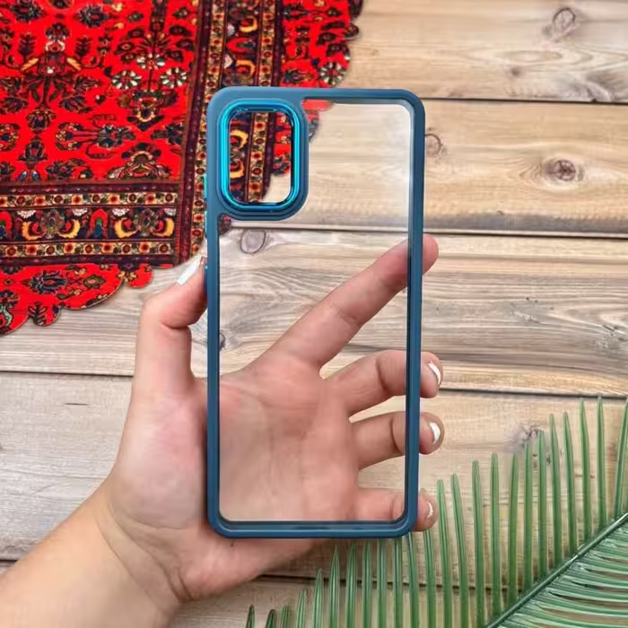 قاب گوشی Galaxy A51 سامسونگ اورجینال دورسیلیکونی شفاف آبی کد 79271