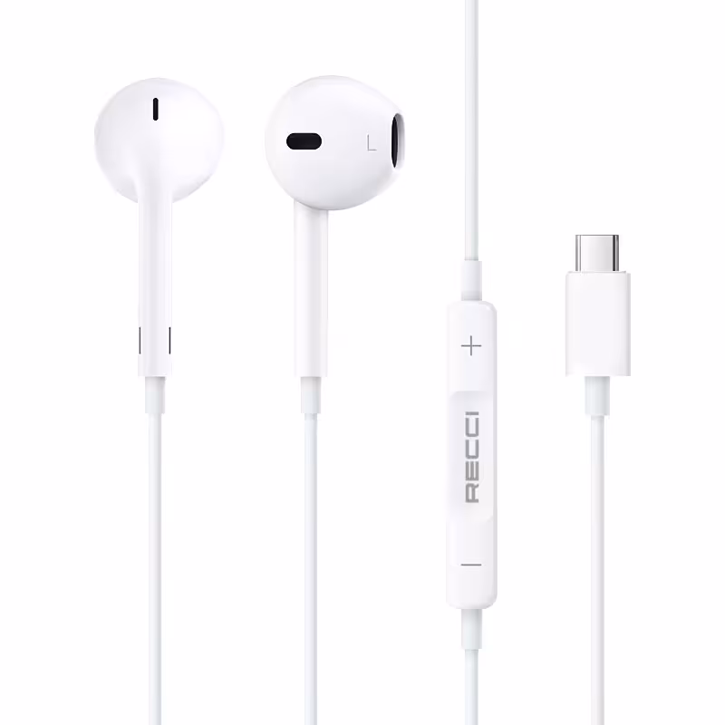 هندزفری تایپ سی recci مدل Wired earphone REP-L27 - ایسل