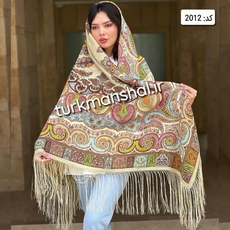 روسری ترکمن ابریشمی (ایتالیایی) کد 2012