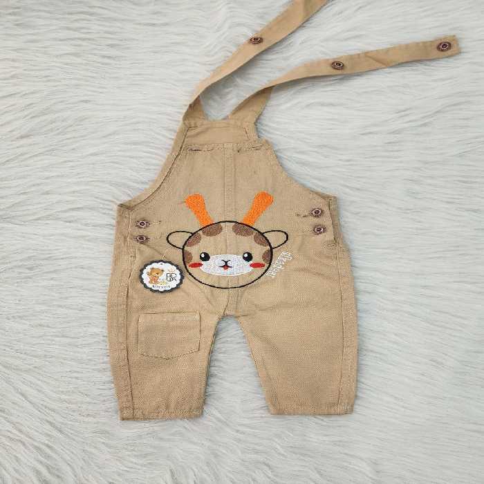 پیشبندی کتان بهار طرح زرافه شاخ نارنجی کد 4155