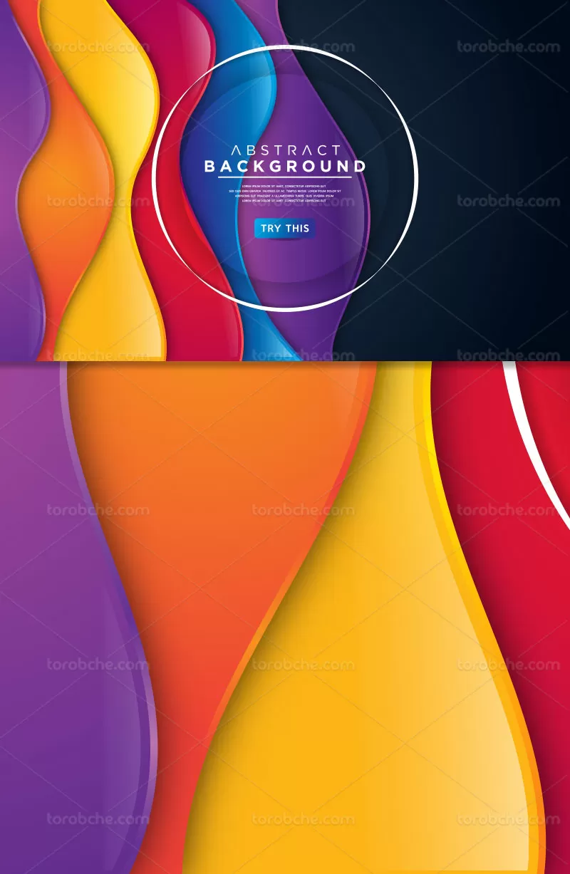 وکتور بکگراند رنگارنگ انتزاعی | گرافیک با طعم تربچه