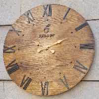 ساعت دیواری چوبی بلوط مدل پاریس (Paris) قطر 60 با موتور تایوانی
