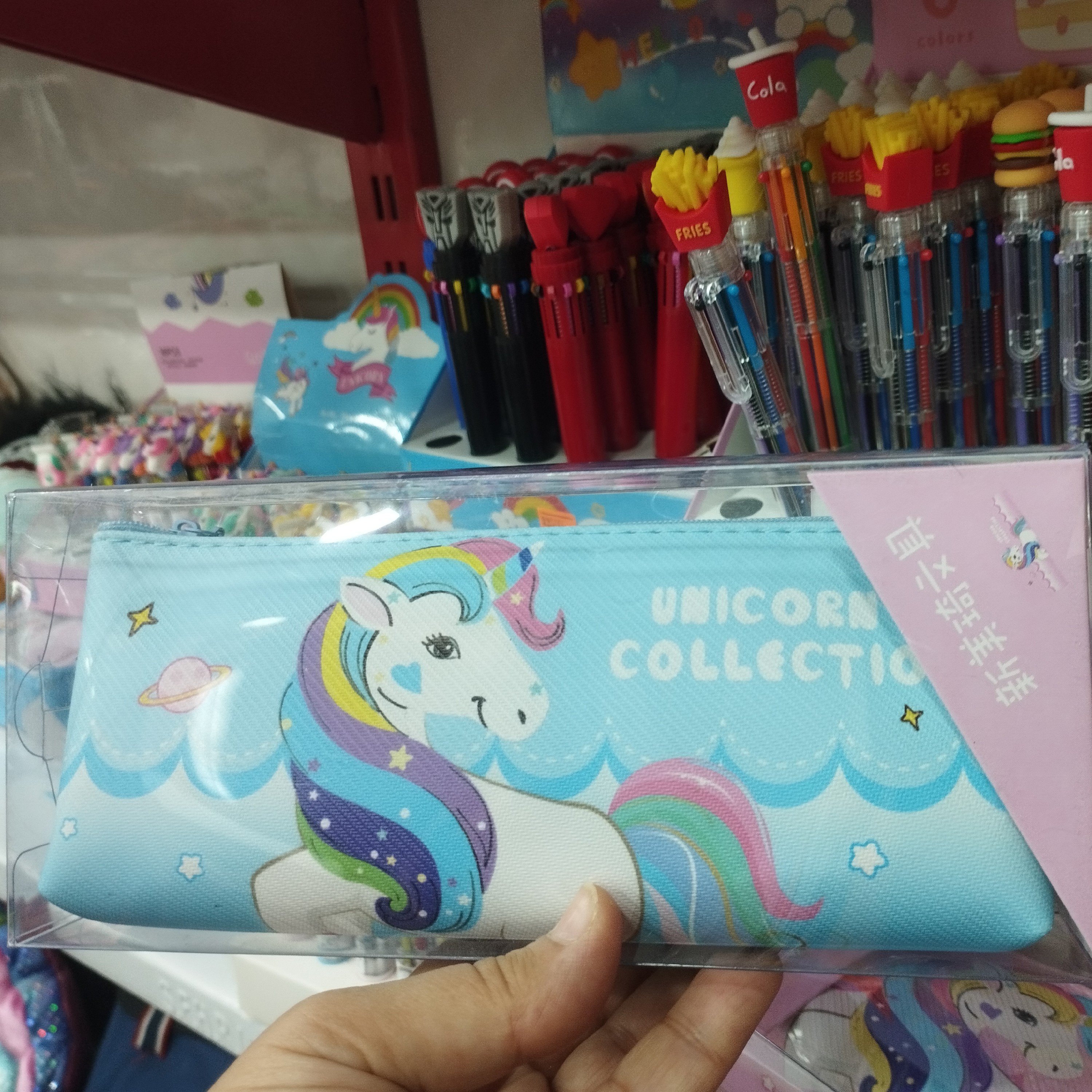 جامدادی یونیکورن تک زیپ  در سه رنگ