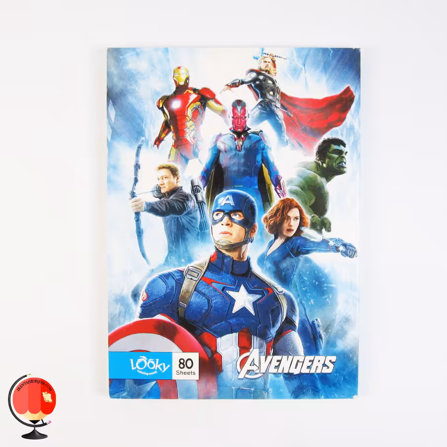 دفتر مشق 80 برگ طرح انتقام جویان لوکی
