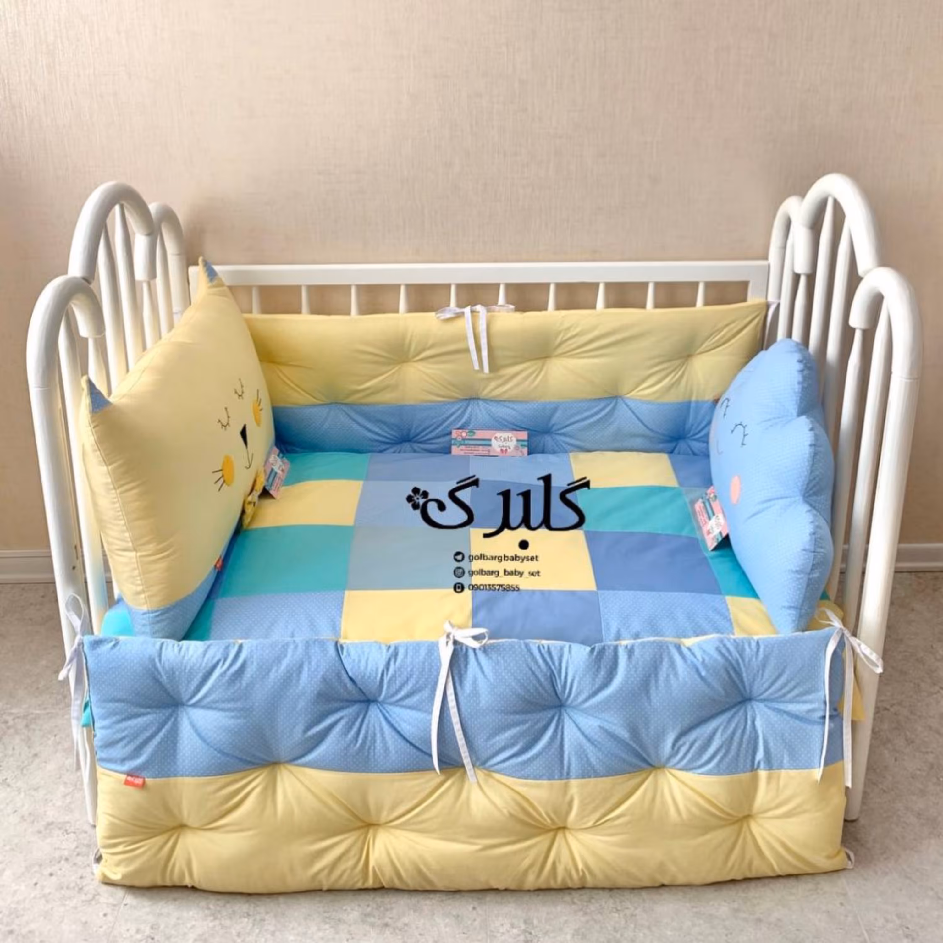 ست تخت با گاردهای پفکی خوشگل