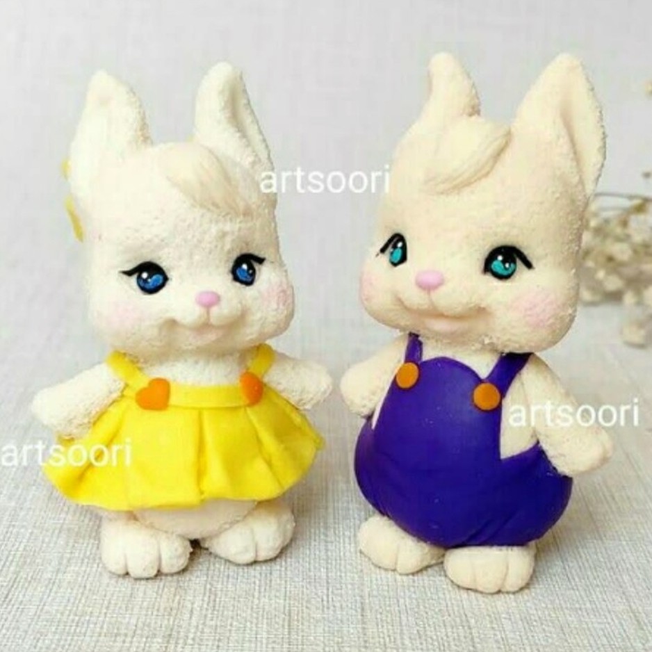 خرگوش  نماد سال جدید حیوان سال 1402  جنس گچ فشرده رو میزی تزئینی سفره هفت سین