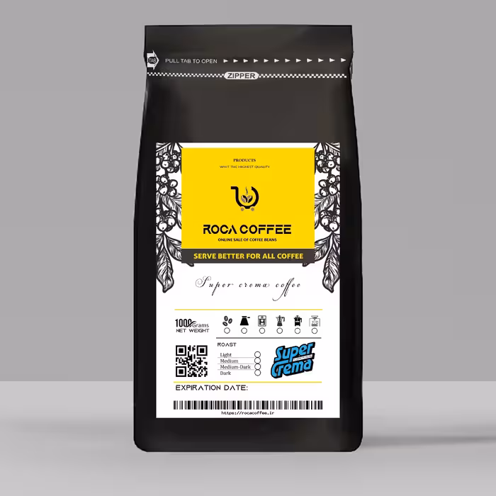 1000گرم قهوه پرخامه  سوپرکرما - میکس اختصاصی -کافئین و کرمای بالا و عطرو طعم عالی دان یا پودر طبق درخواست شما- اسپرسو