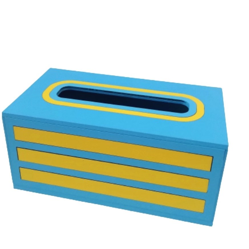 جا دستمالی رنگی چوب 