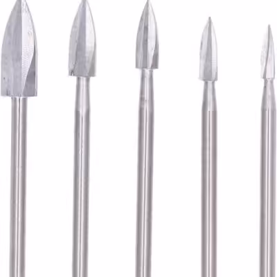 ست 5 عددی فرز فرم چوب ساب نیزه ای سه پر مینیاتوری