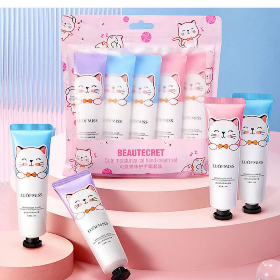 کرم مرطوب کننده دست طرح گربه