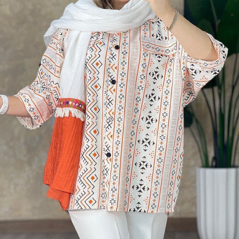 تونیک مانتویی چاپی