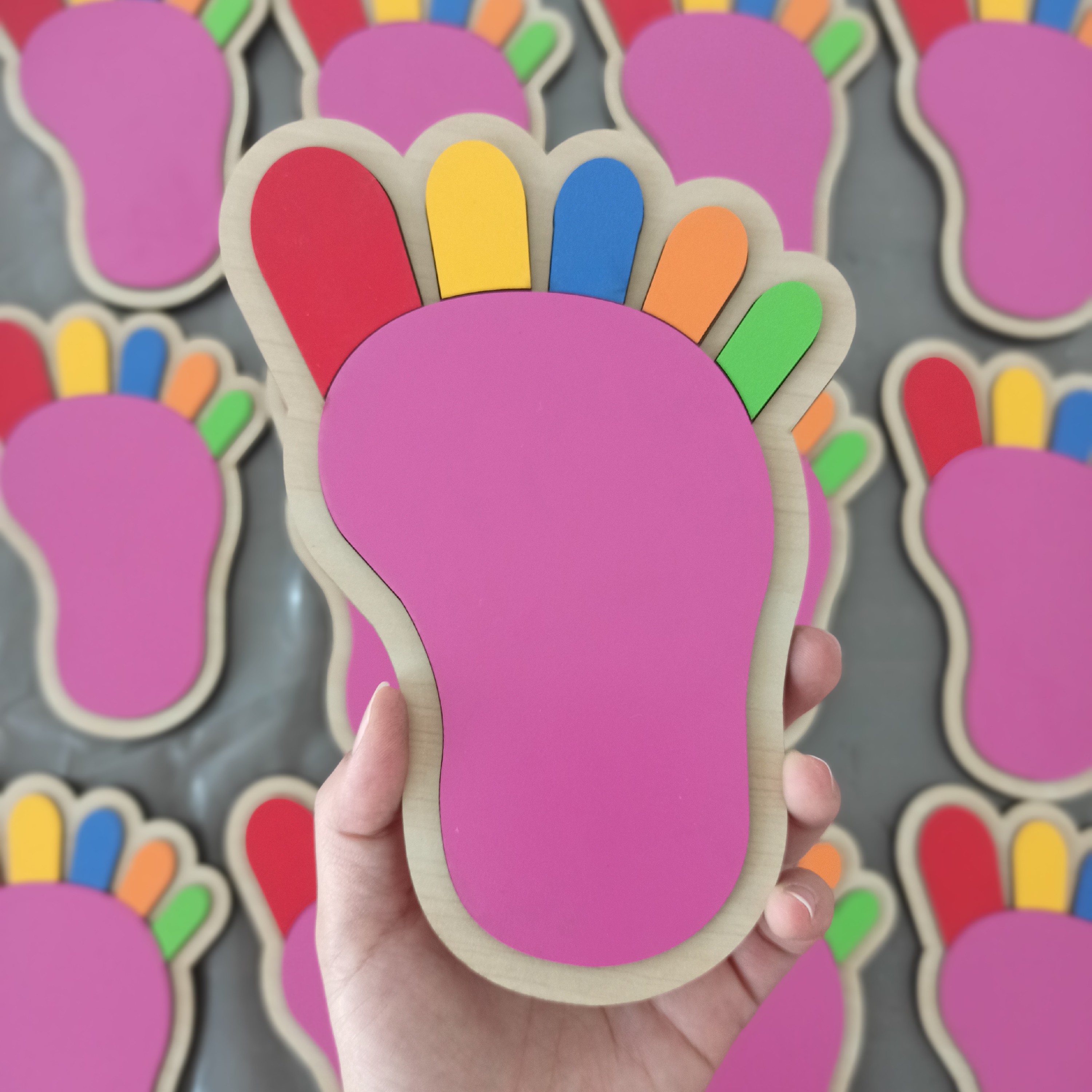 پازل چوبی انگشتان پا